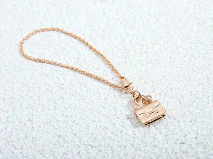 [LORA]AMULETTE PEDANT ROSE GOLD NECKLACE