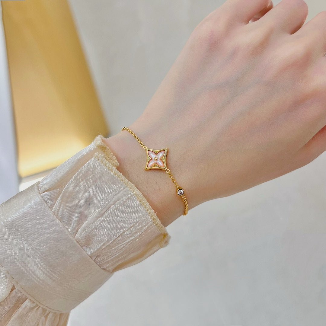 [LORA]STAR 1 DIAMOND PINK GOLD BRACELET