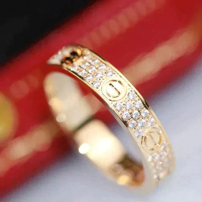 [LORA]LOVE RING 3.6MM DIAMOND PAVED
