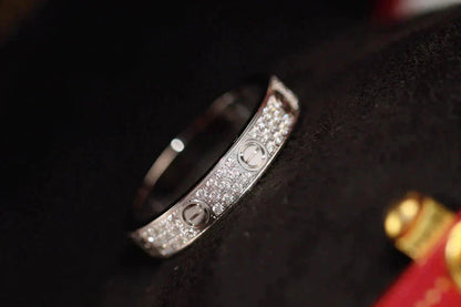 [LORA]LOVE RING 3.6MM DIAMOND PAVED