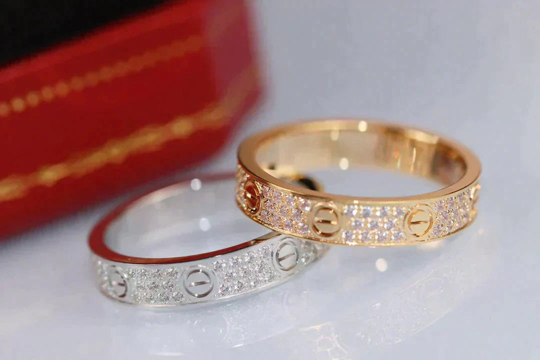 [LORA]LOVE RING 3.6MM DIAMOND PAVED