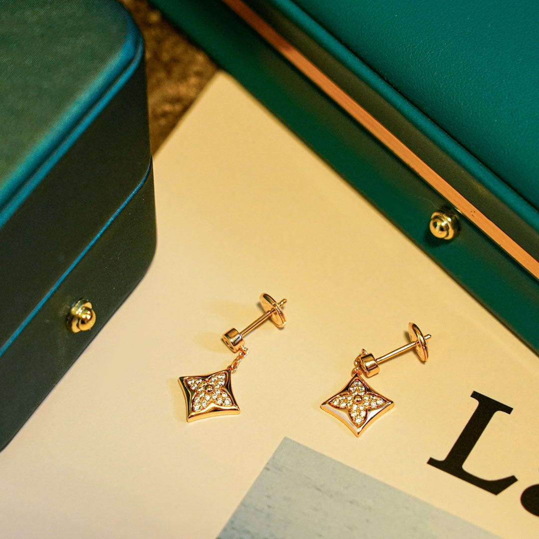 [LORA]STAR DIAMONDS EARRINGS GOLD