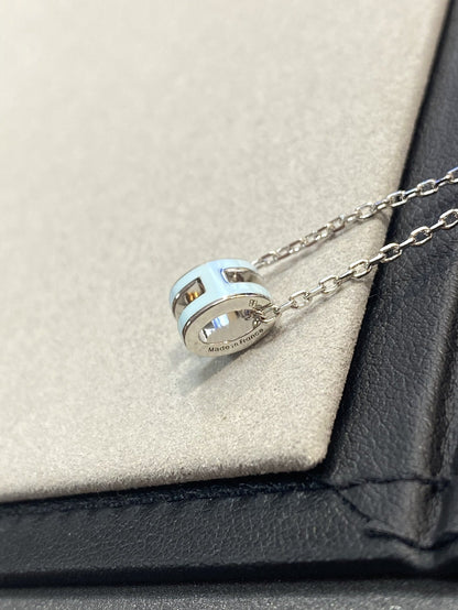 [LORA]POP H LIGHT BLUE NECKLACE