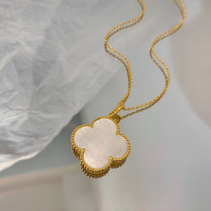 [LORA]CLOVER 25MM MOP LARGE PENDANT NECKLACE
