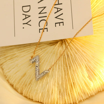 [LORA]VOLT SILVER DIAMOND PEDANT NECKLACE