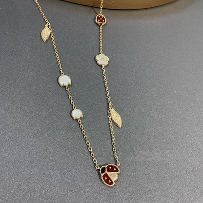 [LORA]LUCKY SPRING 15 MOTIFS GOLD NECKLACE