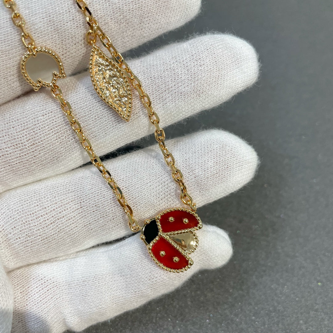 [LORA]LUCKY SPRING 15 MOTIFS GOLD NECKLACE