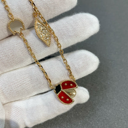 [LORA]LUCKY SPRING 15 MOTIFS GOLD NECKLACE
