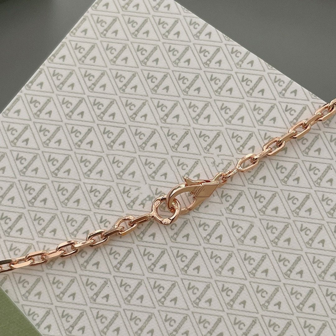 [LORA]LUCKY SPRING 15 MOTIFS ROSE GOLD NECKLACE