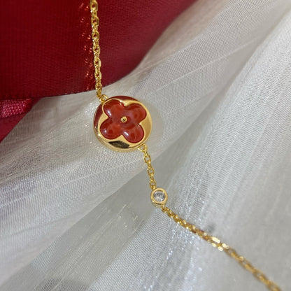 [LORA]SUN PEDANT CARNELIAN BRACELET