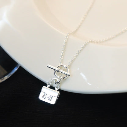 [LORA]POP H PEDANT SILVER NECKLACE