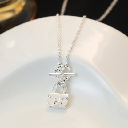 [LORA]POP H PEDANT SILVER NECKLACE