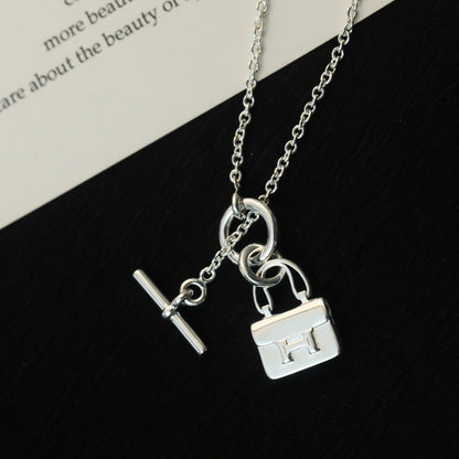[LORA]POP H PEDANT SILVER NECKLACE