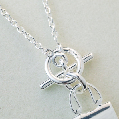 [LORA]POP H PEDANT SILVER NECKLACE