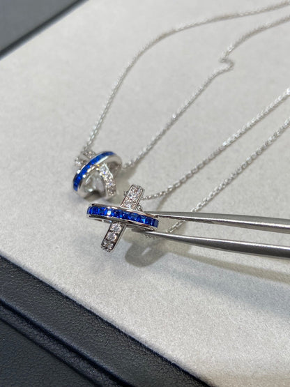 [LORA]LIENS DIAMOND SILVER NECKLACE