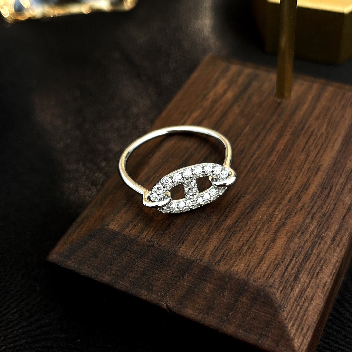 [LORA]RONDE SMALL SILVER DIAMOND RING