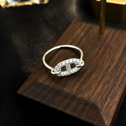 [LORA]RONDE SMALL SILVER DIAMOND RING