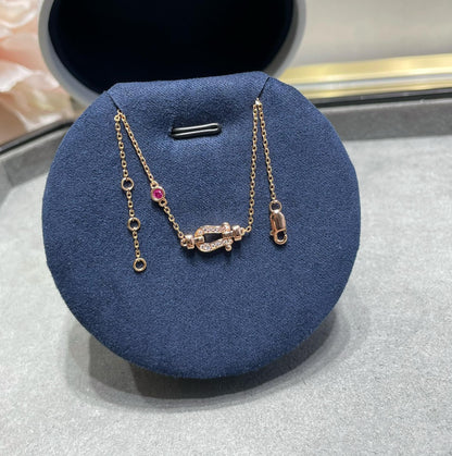 [LORA]FORCE 10 DIAMOND CHAIN LINK PINK GOLD BRACELET