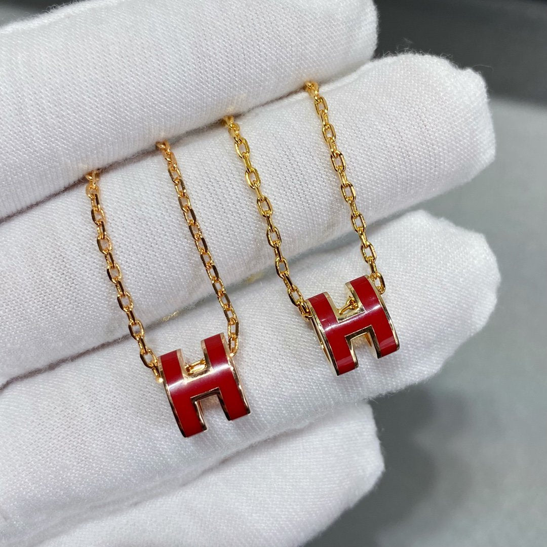 [LORA]MINI POP H NECKLACE