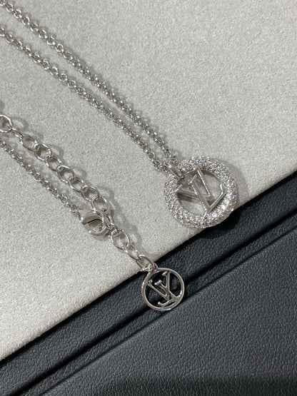 [LORA]BY NIGHT DIAMOND PAVED NECKLACE