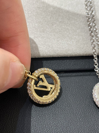 [LORA]BY NIGHT DIAMOND PAVED NECKLACE