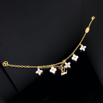[LORA]LOGO 6 MOTIF STAR AND SUN GOLD BRACELET