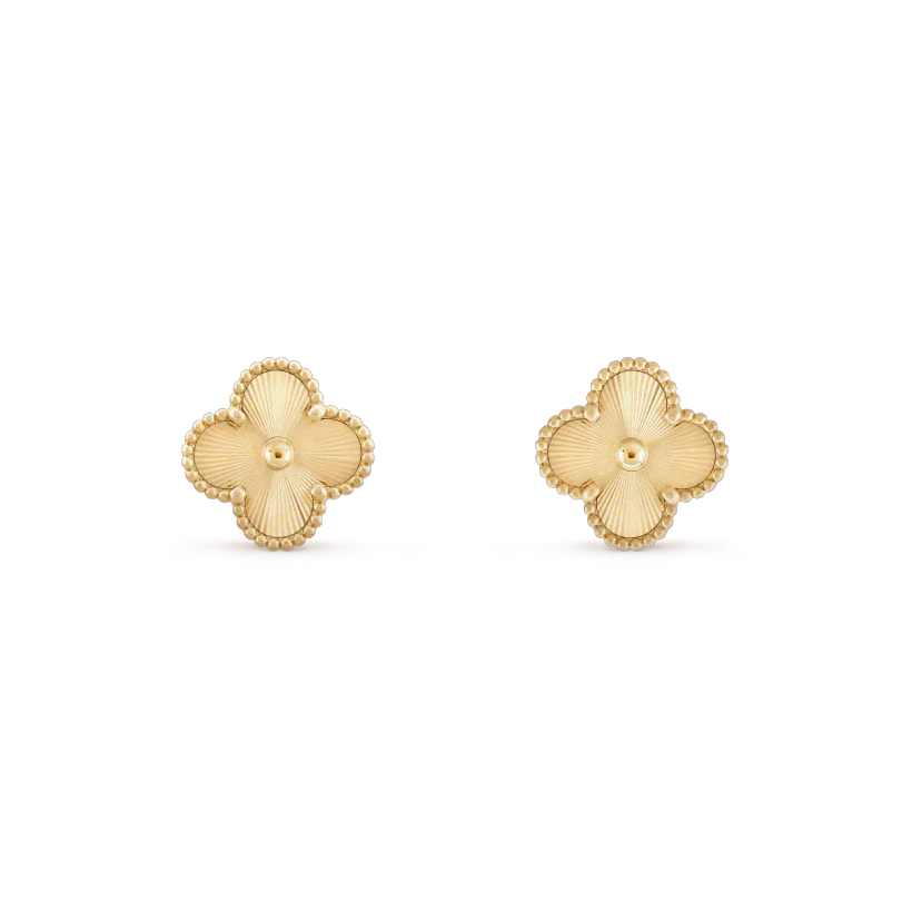 [LORA]CLOVER MINI 9.5MM LASER EARRINGS