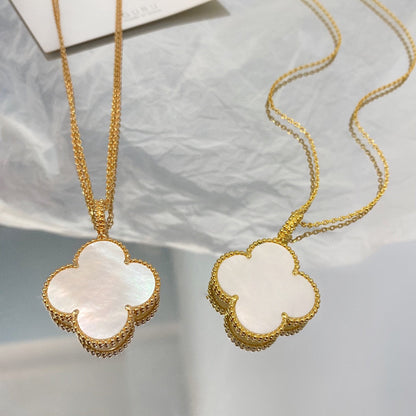 [LORA]CLOVER 25MM MOP LARGE PENDANT NECKLACE