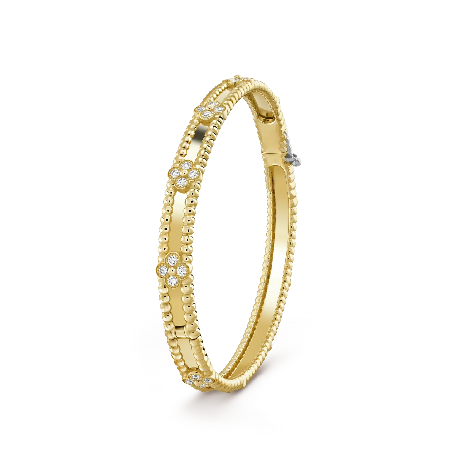 [LORA]CLOVER BRACELET 4MM DIAMONDS