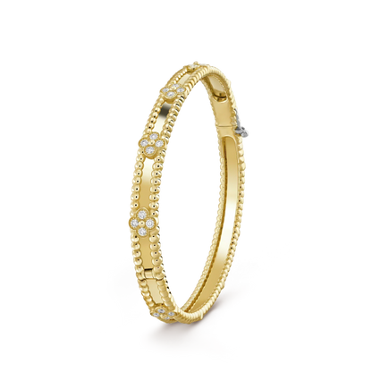 [LORA]CLOVER BRACELET 4MM DIAMONDS