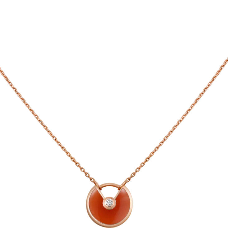 [LORA]AMULETTE GOLD CARNELIAN ONYX NECKLACE