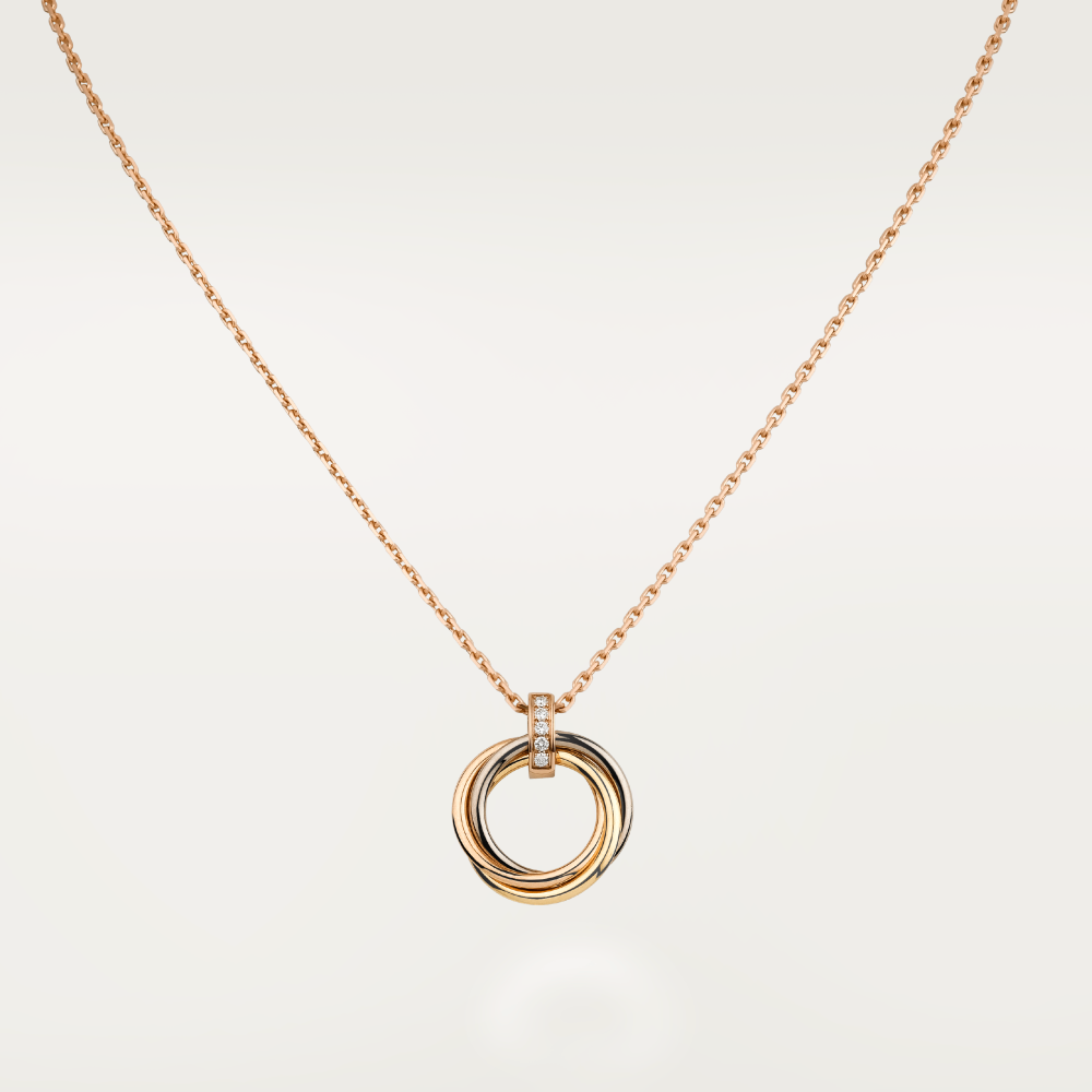 [LORA]TRINITY NECKLACE GOLD  DIAMONDS