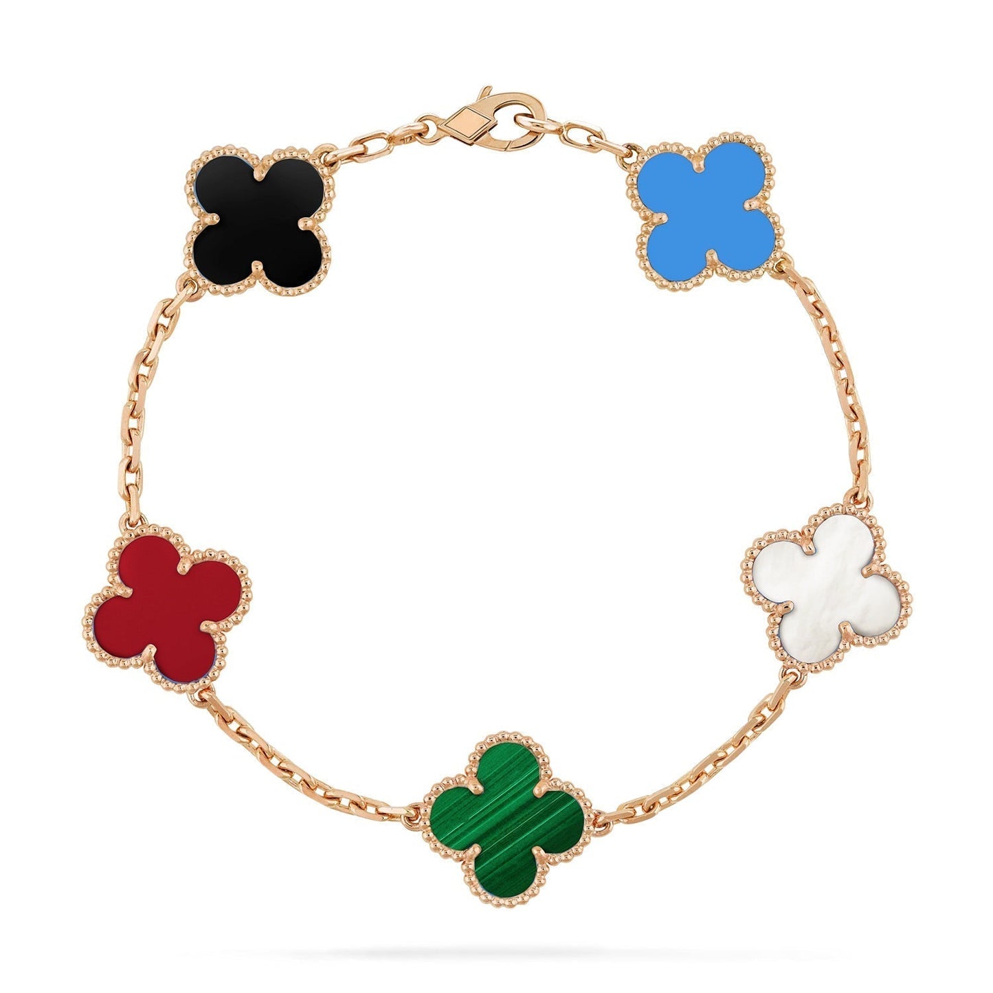 [LORA]CLOVER 5 MOTIFS MULTICOLOR  BRACELET