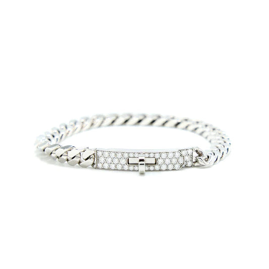 [LORA]KELLY CHAIN SILVER DIAMOND BRACELET