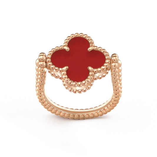 [LORA]CLOVER RIVERSIBLE PINK GOLD RING