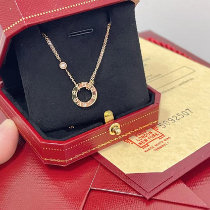 [LORA]LOVE NECKLACE 16MM 2 DIAMONDS