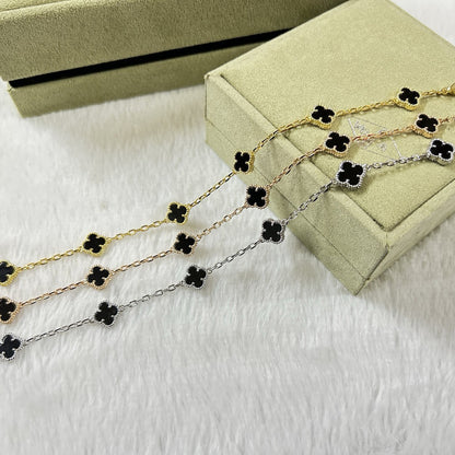 [LORA]CLOVER 6 MOTIF  ONYXS BRACELET