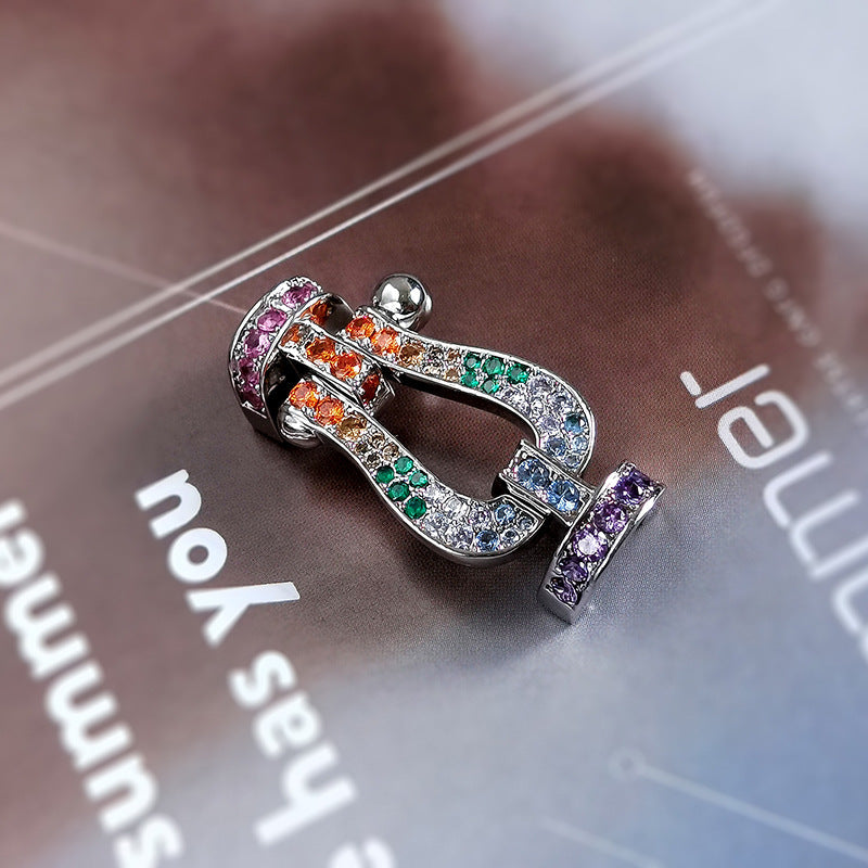 [LORA]FORCE LARGE HORSESHOE CLASP  METAL BRACELET