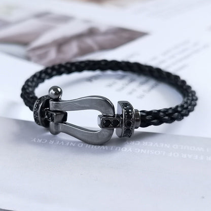 [LORA]FORCE LARGE SERIES HORSESHOE BLACK SAMURAI BRACELET