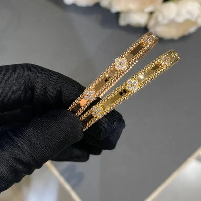 [LORA]CLOVER BRACELET 4MM DIAMONDS