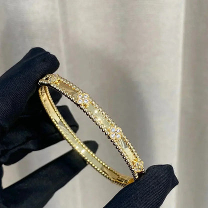 [LORA]CLOVER BRACELET 4MM DIAMONDS