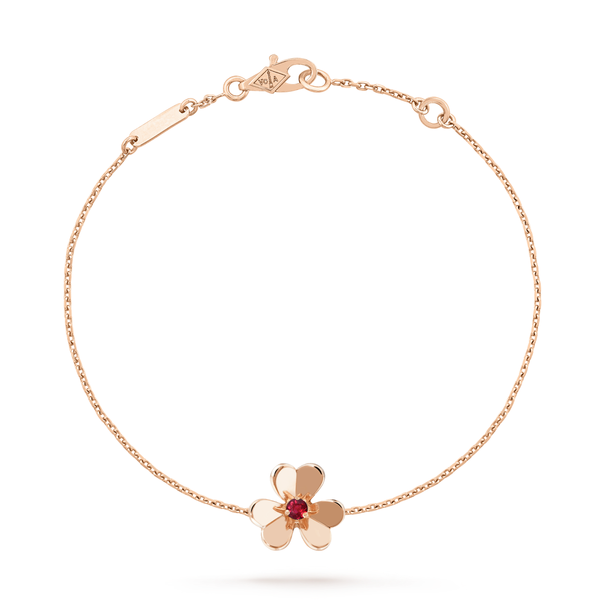 [LORA]FRIVOLE GOLD FLOWER PINK MALACHITE BRACELET