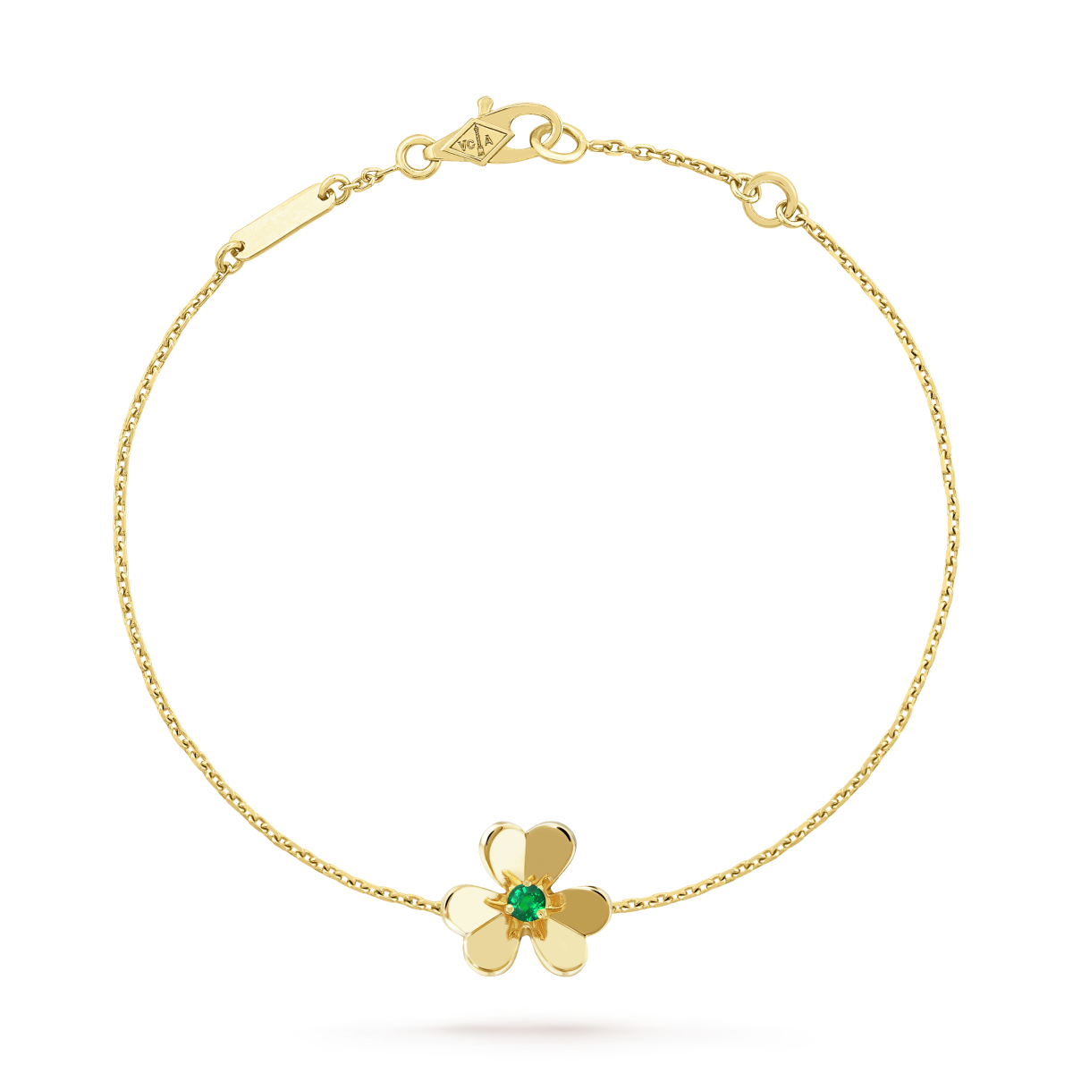 [LORA]FRIVOLE GOLD FLOWER PINK MALACHITE BRACELET