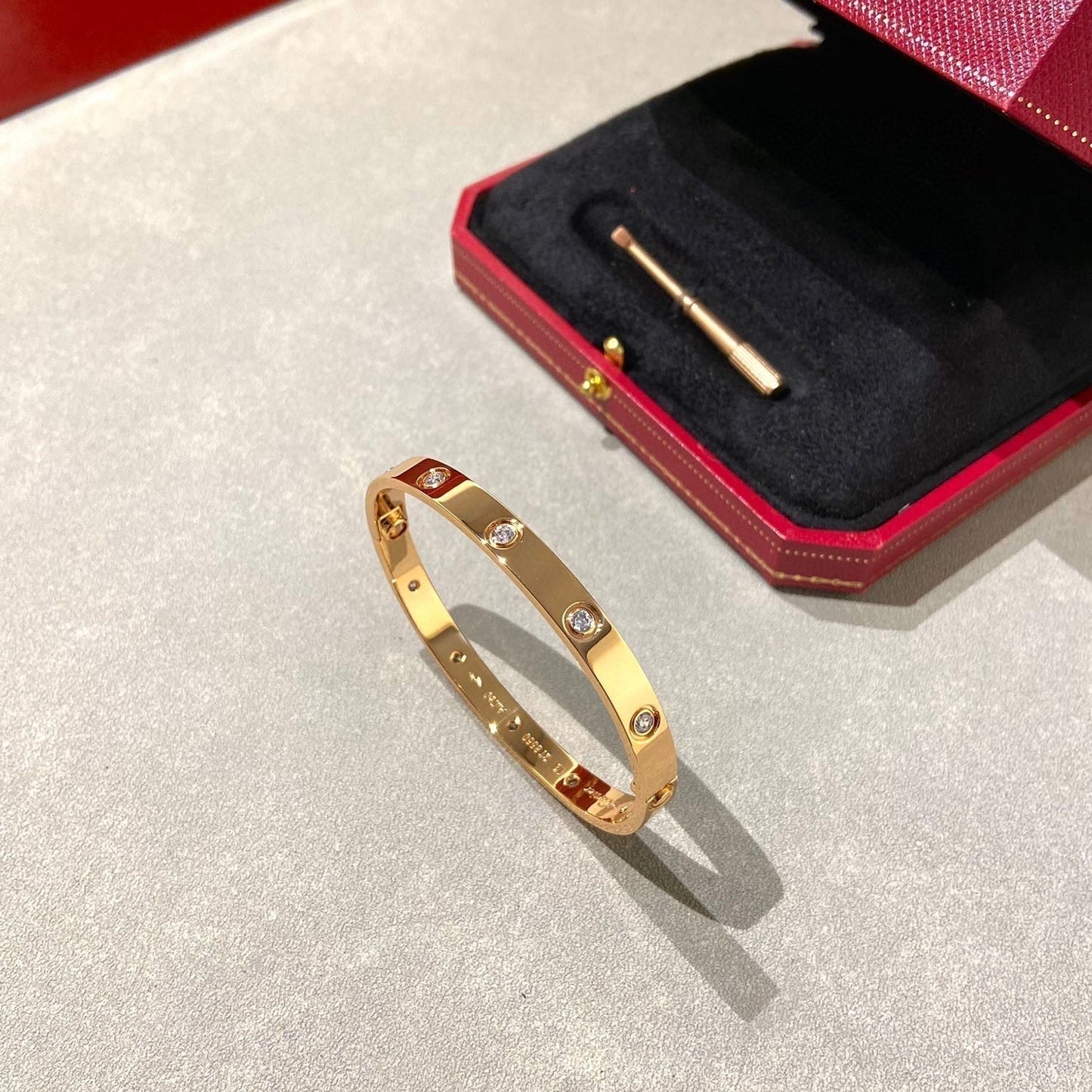 [LORA]LOVE BRACELET 6.1MM 10 DIAMONDS