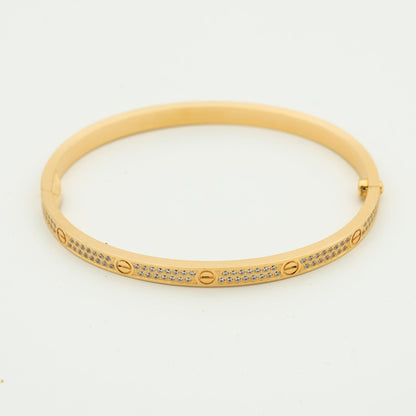 [LORA]LOVE BRACELET 3.65MM DIAMOND-PAVED