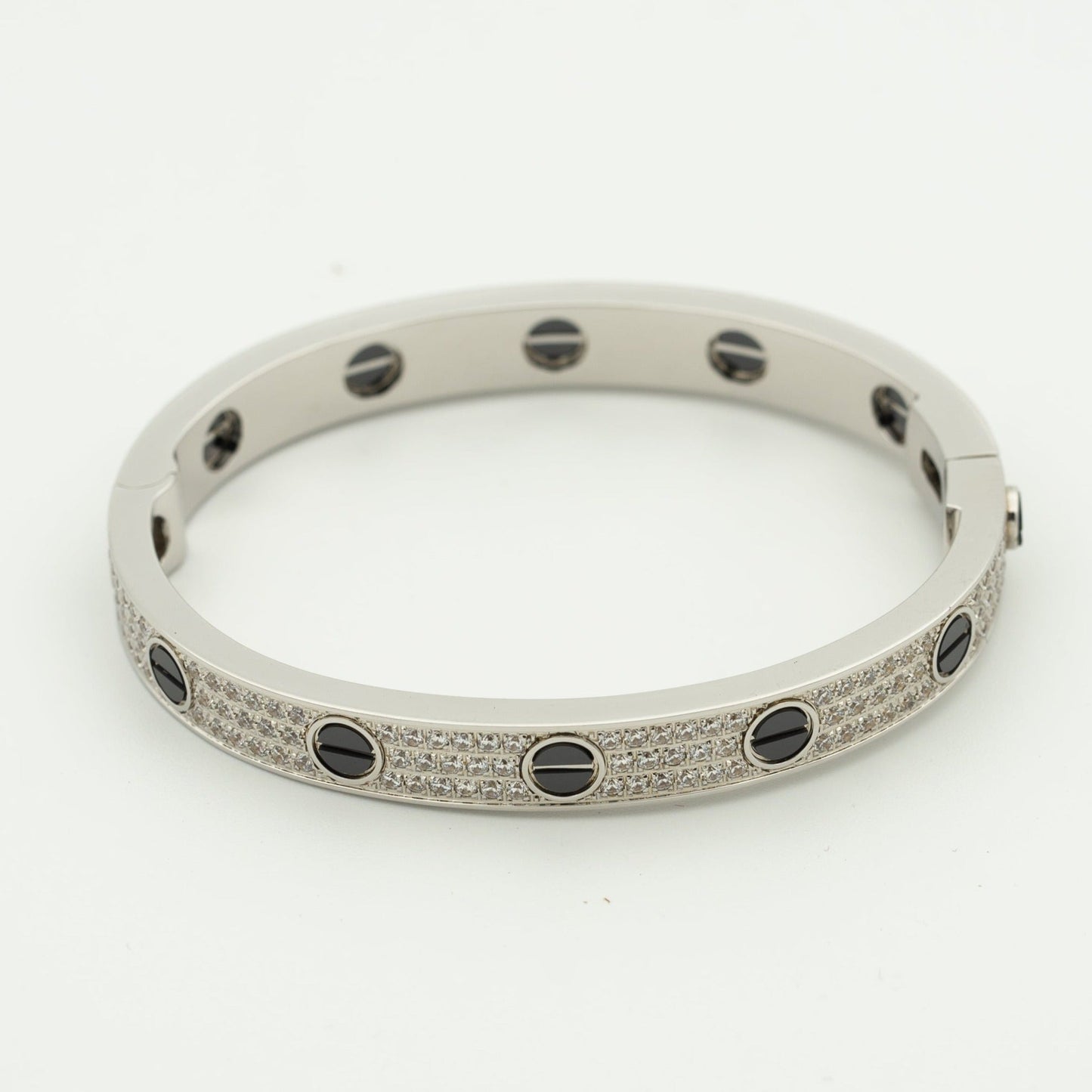 [LORA]LOVE BRACELET 6.1MM DIAMOND-PAVED CERAMIC