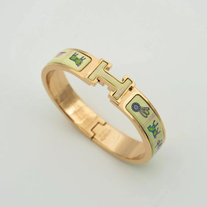 [LORA]H PINK GOLD BRACELET CREAM CERAMIC