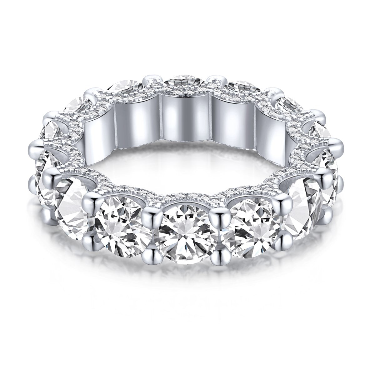 [LORA]Gorgeous Round Cut Tennis Ring