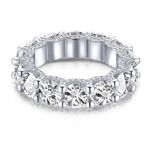 [LORA]Gorgeous Round Cut Tennis Ring
