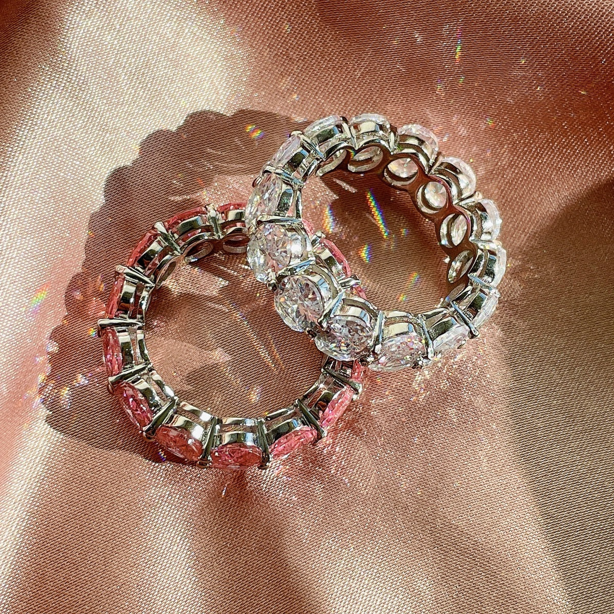 [LORA]Dainty Elongated Cushion Cut Tennis Ring